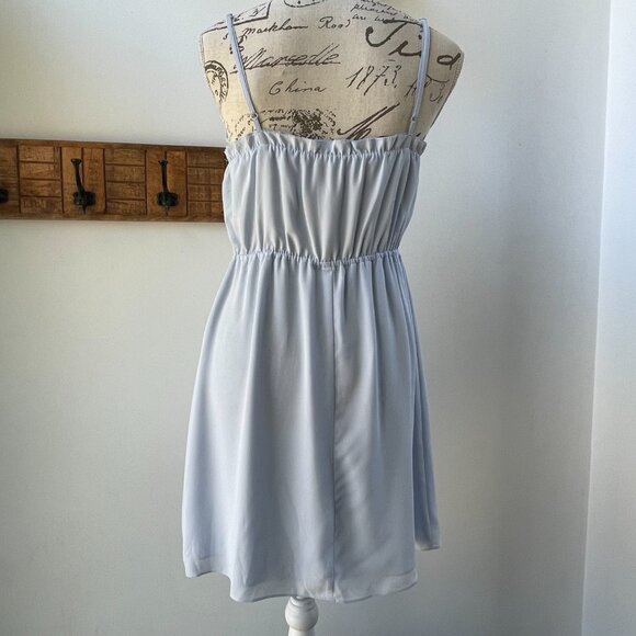 Aritzia Sunday Best baby blue spaghetti strap long top size L - Picture 2 of 6